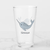 Beoogd Narwhal Name Glass Glas (Achterkant)