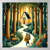 Beoogde bibliotheek Boekhandel Wall Art Poster (Voorkant)