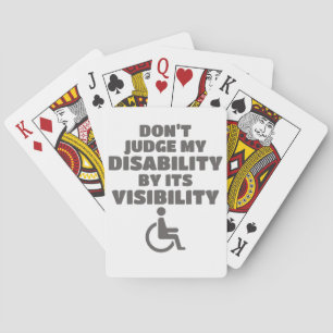 Beoordeel de handicap niet door zijn zichtbaarheid pokerkaarten