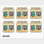 "Beoordeel een boek niet op basis van zijn tv-bewe Vierkante Sticker (Vel)