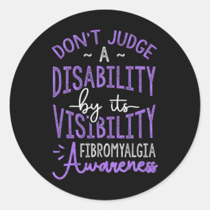 Beoordeel een handicap fibromyalgie bewustzijn ronde sticker