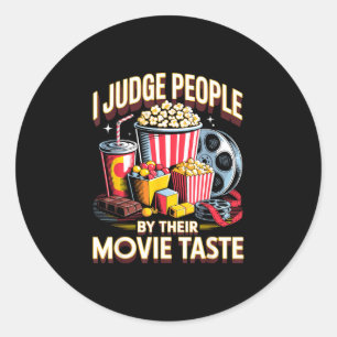 Beoordeel mensen film film eten nacht snack popcor ronde sticker