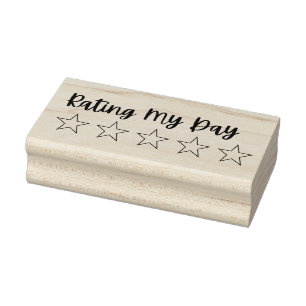 Beoordeel Mijn Dag 5 Sterren Review Stamp   Tijdsc Rubberstempel