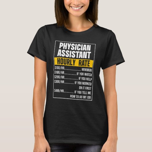 Beoordeel Physician Assistant-certificering PA T-shirt (Voorkant)
