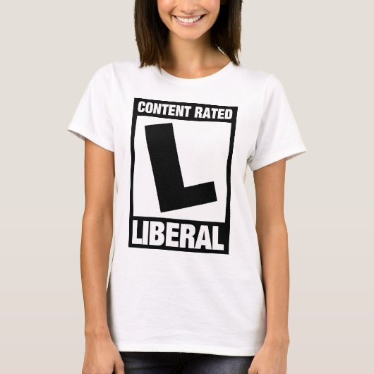 Beoordeeld als Liberal Funny Democraat T-shirt (Voorkant)
