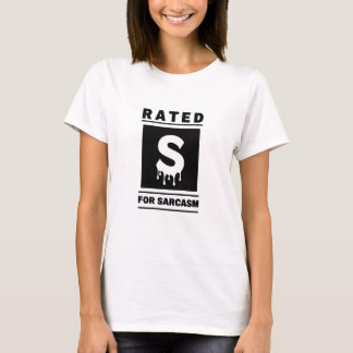 Beoordeeld als 'S' voor sarcasme T-shirt