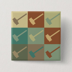 Beoordeling Pop Art Vierkante Button 5,1 Cm