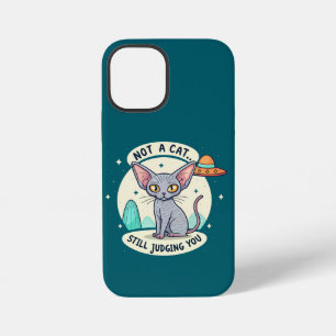 Beoordeling Sphynx Kat UFO Sarcastische Cartoon Ku iPhone 12 Mini Hoesje