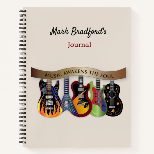 Beoordeling van de muziek van Guitars activeert de Notitieboek (Voorkant)