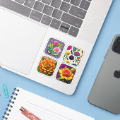 Beoordeling van wilde Rozen en bloemen #1 Sticker (Laptop met iPhone)