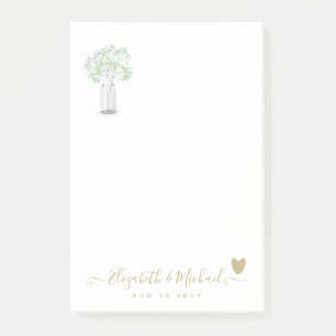BEORGANIZED TROUWPLANNER Gypsophila Gold Hart Post-it® Notes