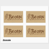 BEORN™ Beer Rechthoekige Sticker (Vel)
