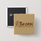 BEORN™ Beer Vierkante Button 5,1 Cm (Voorkant /achterkant)