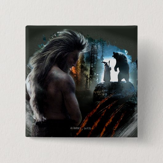 BEORN™ en Gandalf Graphic Vierkante Button 5,1 Cm (Voorkant)