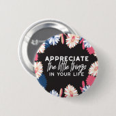 Bepaal de kleine citaten ronde button 5,7 cm (Voorkant /achterkant)