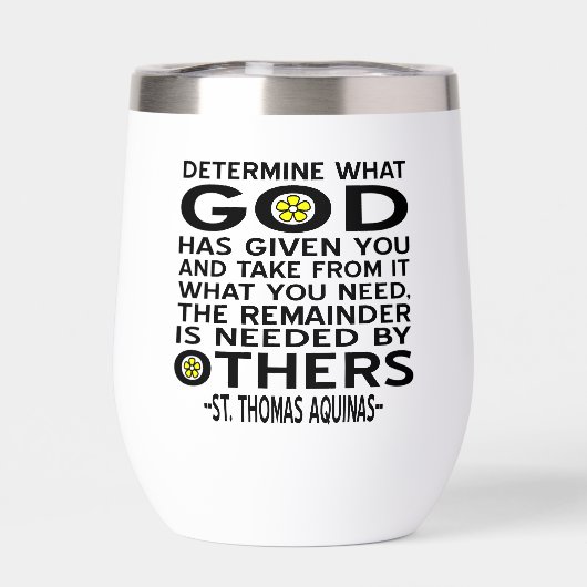 Bepaal wat God je heeft gegeven Aquino Quote (Achterkant)