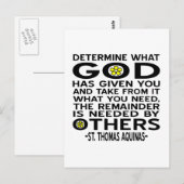 Bepaal wat God je heeft gegeven Aquino Quote Briefkaart (Voorkant / Achterkant)