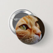 Bepaald gezichtsveld van een gemberkat ronde button 5,7 cm (Voorkant /achterkant)
