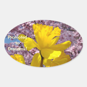 Bepaald tot Oma stickers zegels Narcissen