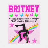 BEPAALDE GYMNAST GEPERSONALISEERDE FLEECE DEKEN (Voorkant)