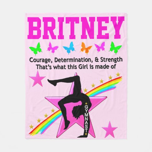BEPAALDE GYMNAST GEPERSONALISEERDE FLEECE DEKEN (Voorkant)