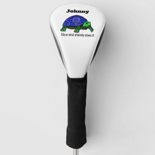 Bepaalde schildpad, jouw naam golfheadcover (Voorkant)