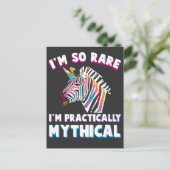 Beperking Handicaps Kleurrijke Zebra Eenhoorn Briefkaart (Staand voorkant)