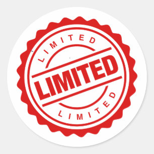 Beperkt aanbod ronde sticker