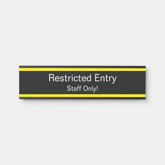 "Beperkt bericht" Deurbordje (Voorkant)