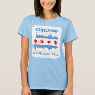 Beperkt ontwerp van Chicago Modern Quilt Guild T-shirt