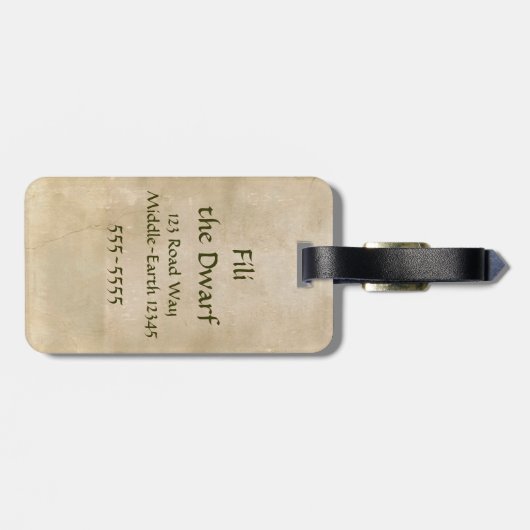 Beperkt Uitzendkunstwerk: Fili Bagagelabel (Achterkant horizontaal)