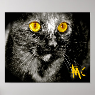 Beperkte afdruk van monokey Cat Canvas Poster