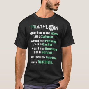Beperkte editie Triathlon Quotes T-shirt