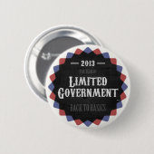 Beperkte overheid 2013 ronde button 5,7 cm (Voorkant /achterkant)