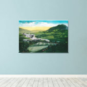 Beperkte spoorweg nabij Hoefijzer Curve Canvas Afdruk (Insitu (Houten vloer))