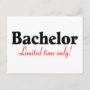Beperkte tijd voor Bachelor Briefkaart