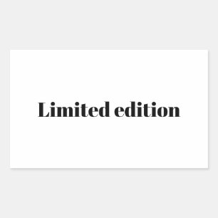 Beperkte uitgave rechthoekige sticker