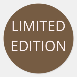 beperkte uitgave ronde sticker