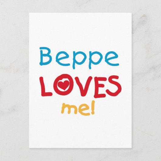 Beppe Loves Me T-shirts en geschenken Briefkaart (Voorkant)