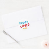 Beppe Loves Me T-shirts en geschenken Ronde Sticker (Envelop)