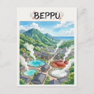 Beppu ansichtkaart briefkaart