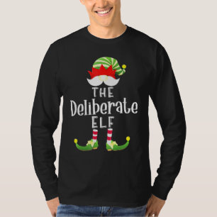Beraadwillige Elf Group Kerstmis Pajama Party T-shirt
