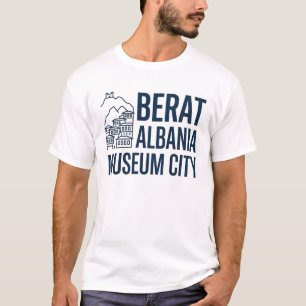 Berat Albanië Minimalistische Ottomaanse Stad T-Sh T-shirt