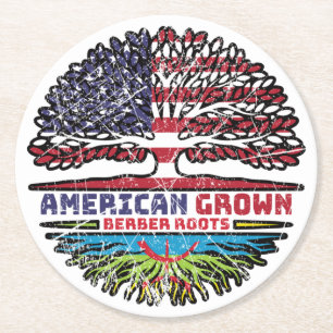 Berber Amazigh US USA Ronde Kartonnen Onderzetter
