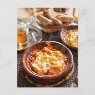 Berber Ontbijt Marokkaanse Shakshuka Reis Foto Briefkaart