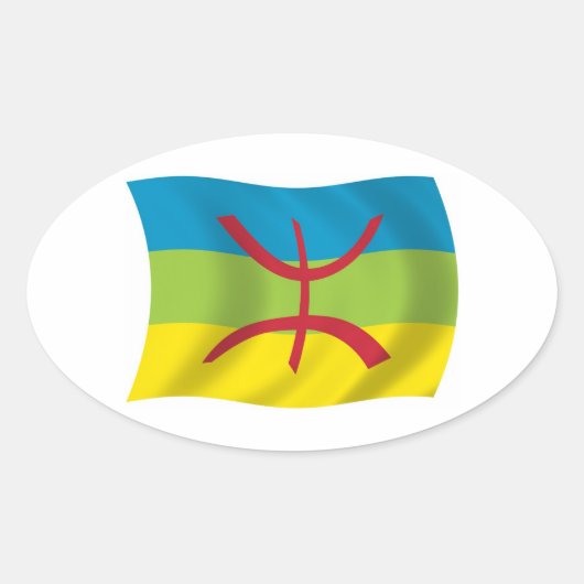 Berber People Flag Sticker (Voorkant)