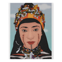 Berber Woman Portrait - Culturele muurkunst Decor