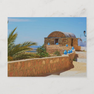 Berberdorpje in Tunesië. Briefkaart