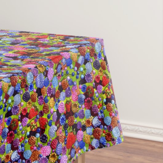 Berbessen Blauwe bosbessen Frambozen Tafelkleed (Voorbeeld)
