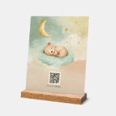 Berceuse interactive QR Ours endormi Céleste (Angle)